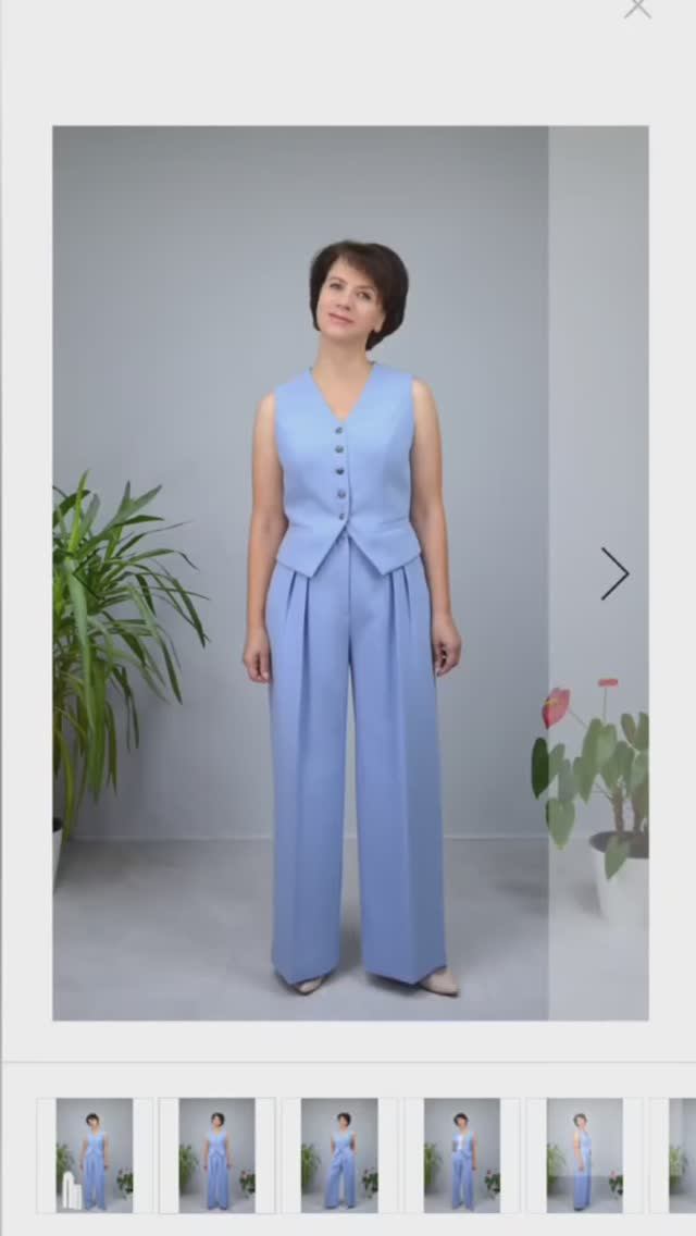 Брюки женские прямые, среднего объема, со складками, длиной в пол смотреть онлайн