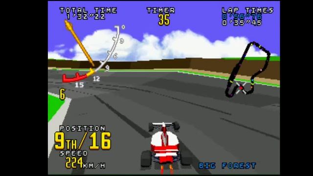 Virtua Racing - Sega Saturn version on Android using Yaba Sanshiro emulator смотреть онлайн