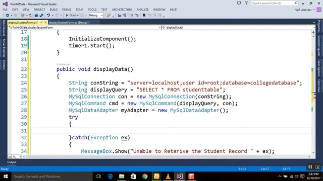 C# Tutorial Window Form 19 Show database values in Table or DataGridView YouTube смотреть онлайн