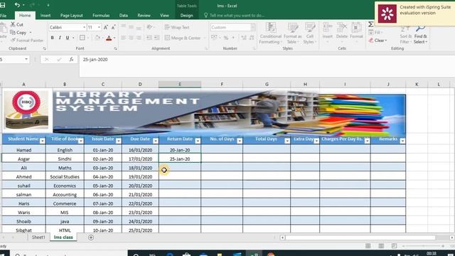 LMS Library Management System in Excel смотреть онлайн