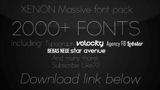 Massive Font Pack (2000 fonts) смотреть онлайн
