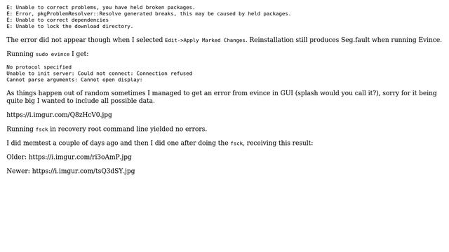 Ubuntu: Evince produces segmentation fault смотреть онлайн