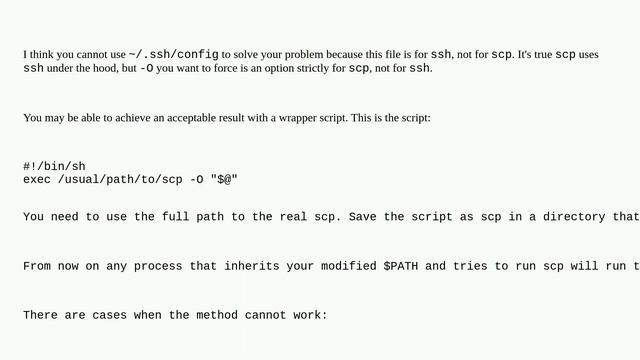 scp -O (legacy protocol) option per config file? смотреть онлайн