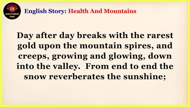 Learn English through story ★ Level 2 - Health And Mountains | Learn English Easy смотреть онлайн
