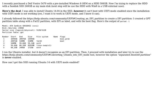 Ubuntu: Ubuntu 14.04 single-boot with UEFI-mode enabled смотреть онлайн