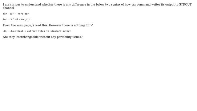 Unix & Linux: tar command writing to standard output смотреть онлайн