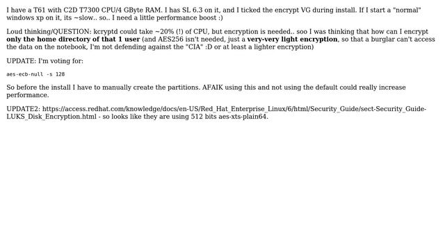 Unix & Linux: Fast encryption for home directory with Scientific Linux (ala' RedHat) смотреть онлайн