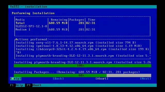 Установка SLES 12 SP1 [Test mode] смотреть онлайн