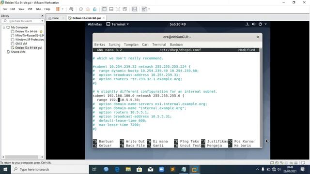 Konfigurasi DHCP Server pada Debian 10 dengan mudah смотреть онлайн