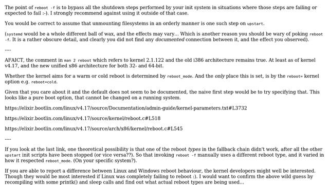 Unix & Linux: Is reboot -f a safe way to cold-reboot? (2 Solutions!!) смотреть онлайн