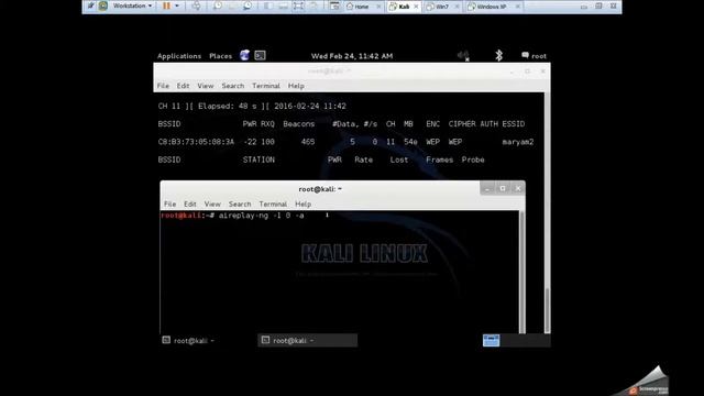 Hacking the WEP Wireless Password using Kali Linux. смотреть онлайн