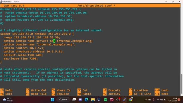 konfirgurasi DHCP DEBIAN 11 смотреть онлайн
