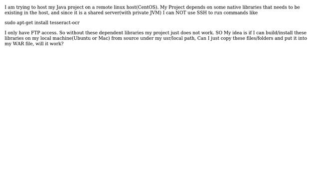 Unix & Linux: How to copy a installed library to a remote Linux host? смотреть онлайн
