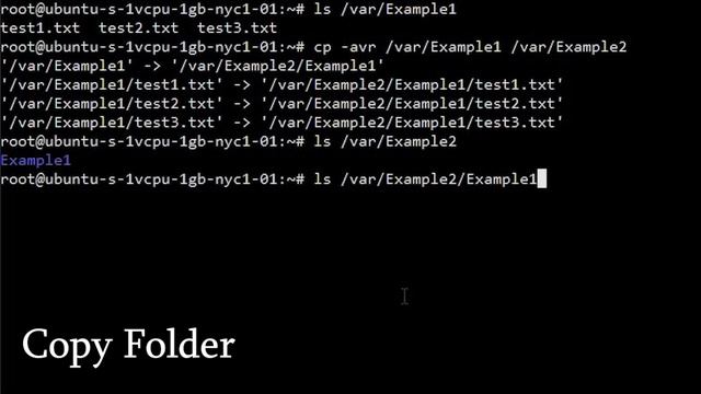 Linux Ubuntu Copy Files And Folders Cp Command