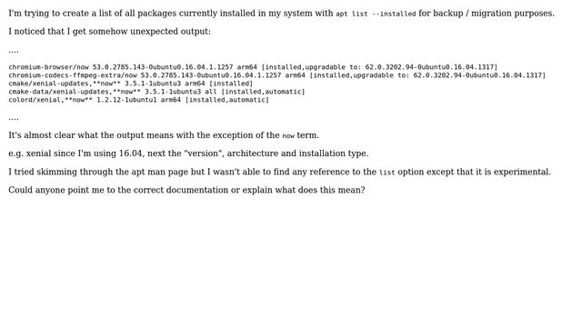 Unix & Linux: Understanding apt list output смотреть онлайн