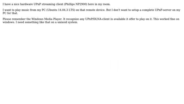 Ubuntu: Stream a local mp3 file to a remote UPnP-client without a UPnP-server смотреть онлайн
