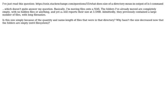 Unix & Linux: Why is this empty directory 3.5MB? смотреть онлайн