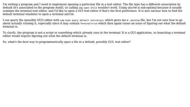 Unix & Linux: Open a file in the default text editor programmatically смотреть онлайн