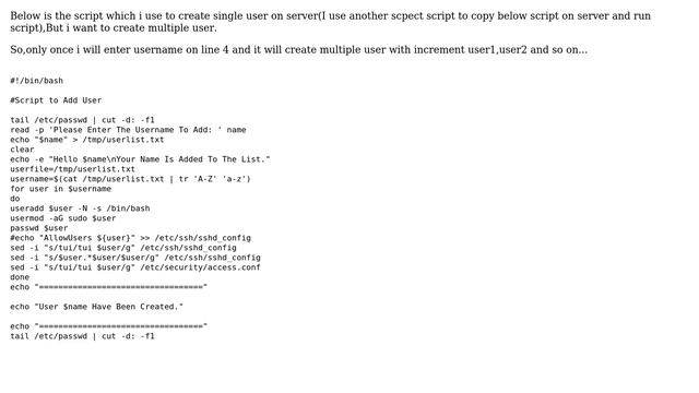 Multiple same user creation with same username on multiple server смотреть онлайн