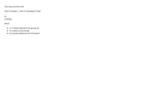 Back-reference when preprend using sed linux command and i sed command (2 answers) смотреть онлайн