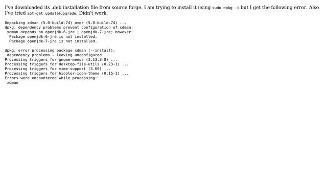 I am trying to download XDM(xtreme download manager) on kali linux but i get a java error смотреть онлайн
