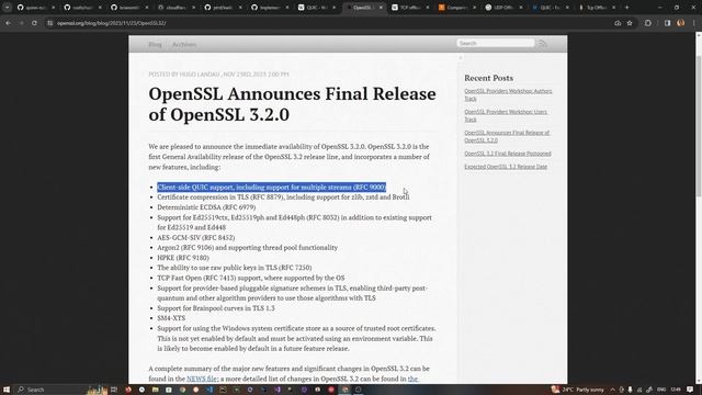 OpenSSL now supports QUIC? What now for QUIC... смотреть онлайн