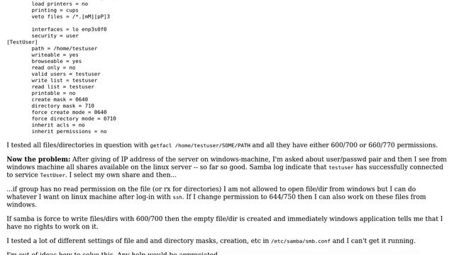 DevOps & SysAdmins: SAMBA - share not reachable without group permission смотреть онлайн