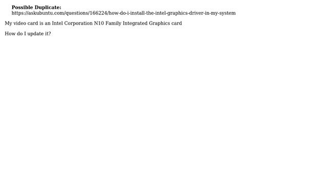Ubuntu: How to update my Intel video card? смотреть онлайн