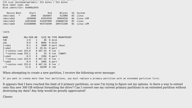 DevOps & SysAdmins: Extend CentOS Parition - Already have 4 Primary Partitions смотреть онлайн