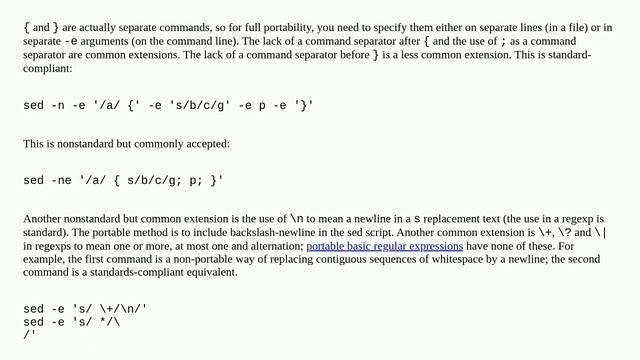 Unix: Differences between sed on Mac OSX and other "standard" sed? смотреть онлайн