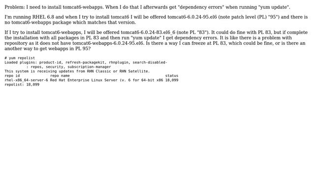 Unix & Linux: RedHat install mixing packages of different patch-level, dependency problem смотреть онлайн