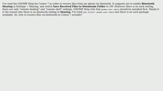Unix & Linux: How to receive files via bluetooth in Centos? смотреть онлайн