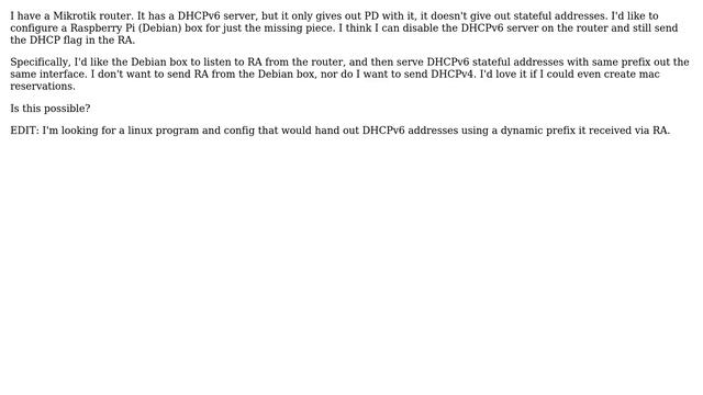 Router for RA, Linux for DHCPv6 смотреть онлайн