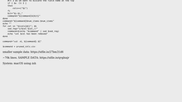 Unix & Linux: Remove CSV fields with no values for large files смотреть онлайн