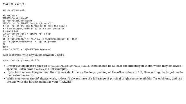 Ubuntu: How to change LCD brightness from command line (or via script)? смотреть онлайн