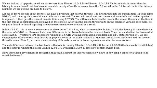 Ubuntu: Context switches much slower in new linux kernels смотреть онлайн