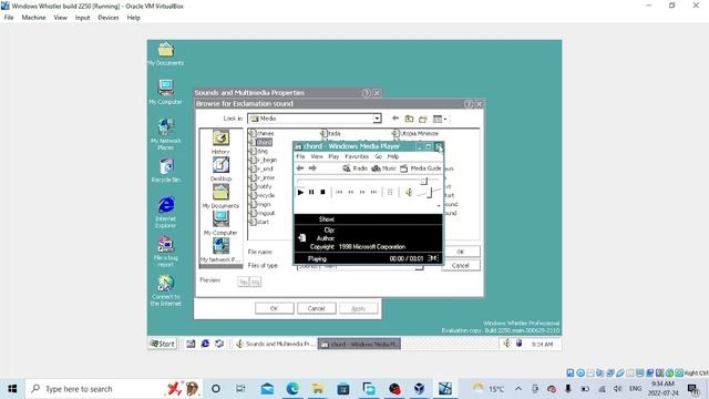 All Windows Whistler Build 2250 Sounds смотреть онлайн
