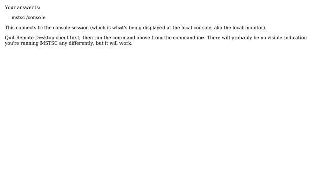 Remote Desktop Connection to the same screen as on the monitor? (7 Solutions!!) смотреть онлайн