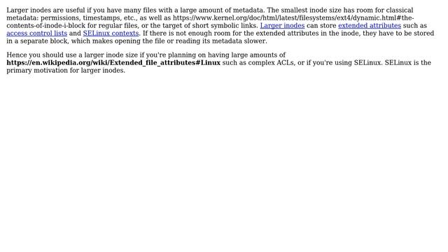 Unix & Linux: any large inode size benefits? (ext4) (4 Solutions!!) смотреть онлайн