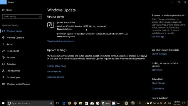 Windows Insider build 16237 Fall Creators update released July 7th 2017 смотреть онлайн