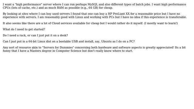 DIY rack mounted server running Linux, where to start? смотреть онлайн