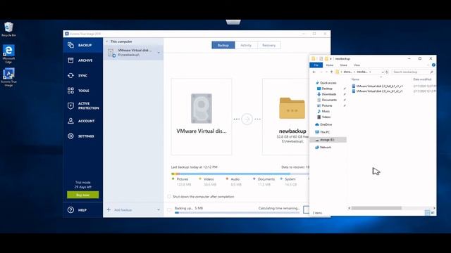 Moving the backup files in Acronis True Image 2018 - Method 1 смотреть онлайн