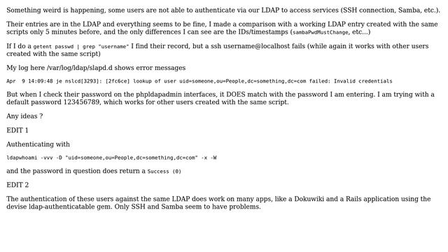 DevOps & SysAdmins: LDAP auth fails for some users смотреть онлайн