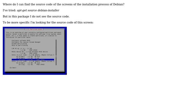 Source code of the screens of debian-installer смотреть онлайн