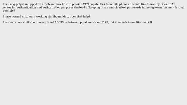 PPTP: Use LDAP or PAM as authentication backend смотреть онлайн