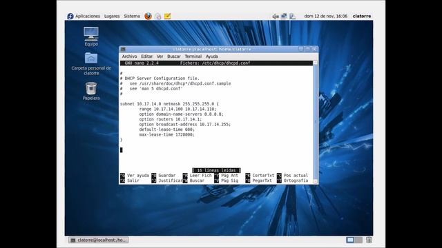Configuración servidor DHCP -FEDORA смотреть онлайн