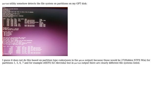 Unix & Linux: How does "parted" know the file-system type for GPT partitions? смотреть онлайн