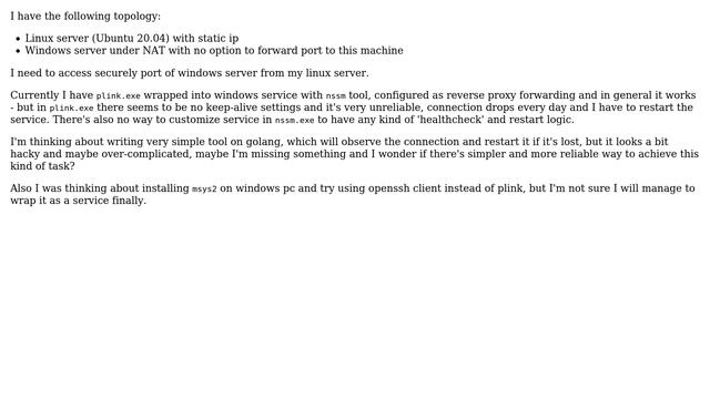 Reliable reverse port forwarding between windows pc (under NAT) and linux server смотреть онлайн