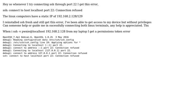 DevOps & SysAdmins: ssh: connecting through localhost port 22 смотреть онлайн