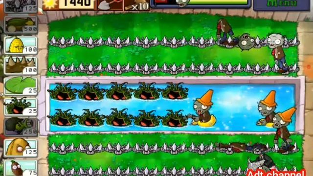 plant vs zombie - spikeweeds level 2 смотреть онлайн